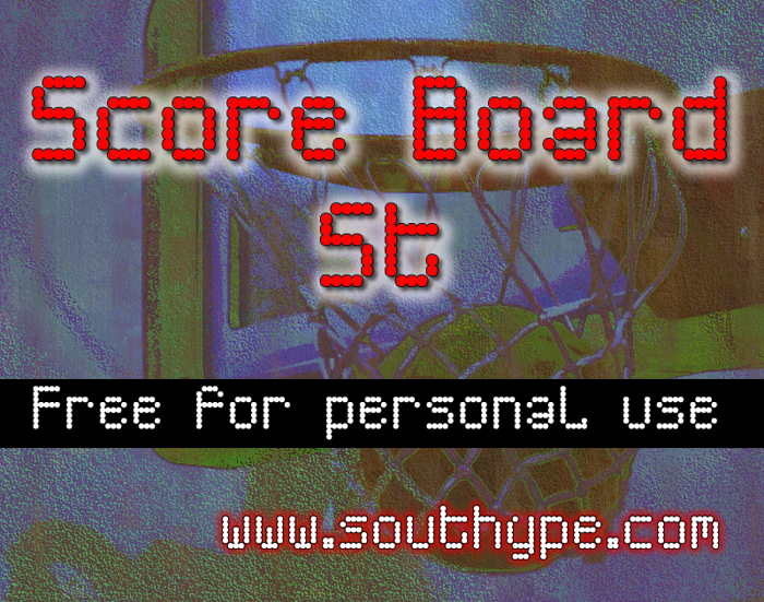 Score Board St Font poster