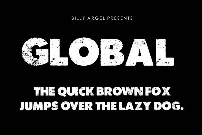 GLOBAL Font poster