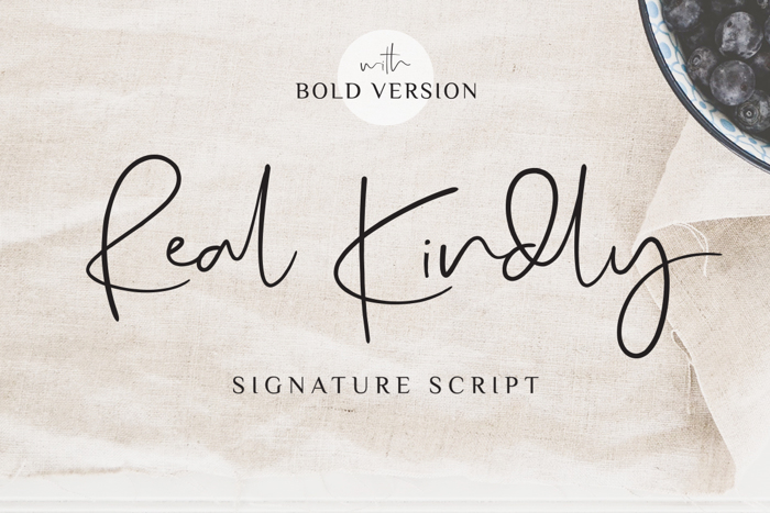 Real Kindly Font poster