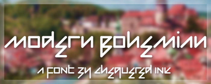 Modern Bohemian Font poster