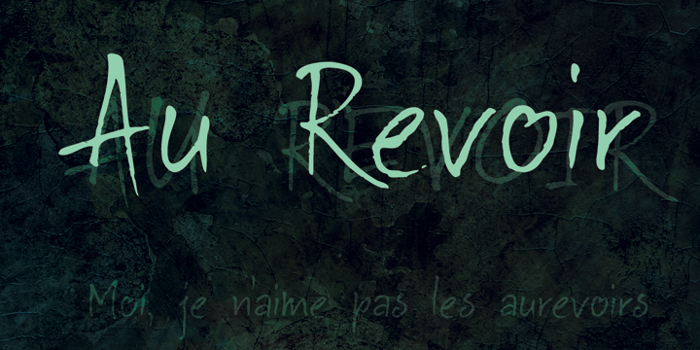 DK Au Revoir Font poster