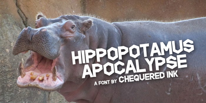 Hippopotamus Apocalypse Font poster