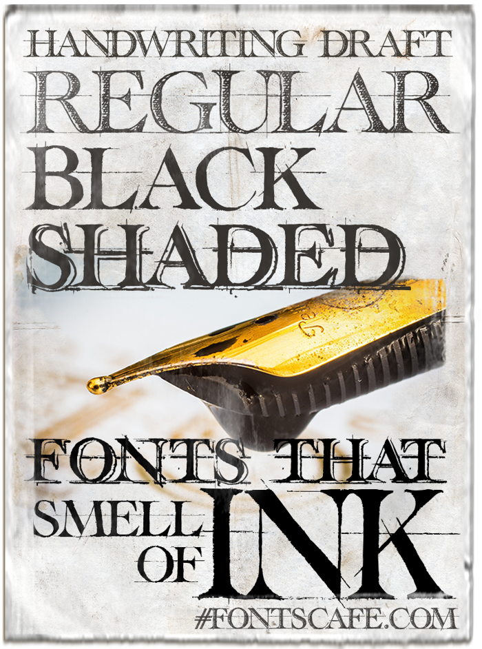 Handwriting Draft Shaded Font poster