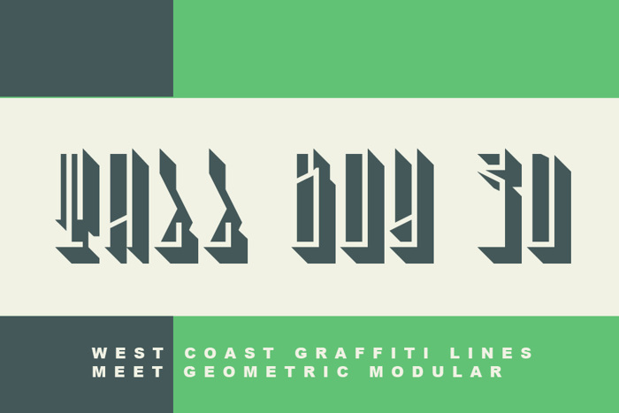 Tall Boy 3D Font poster