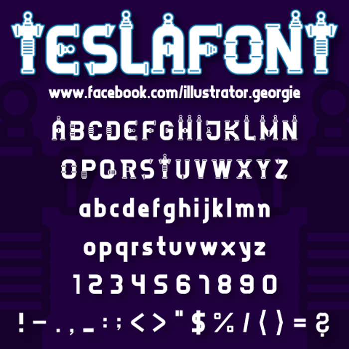 TESLAFONT Font poster