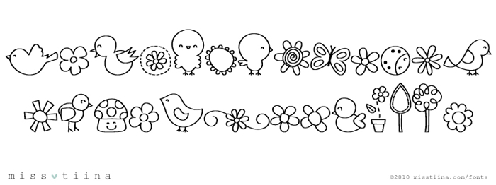 MTF Sweet Nature Dings Font poster