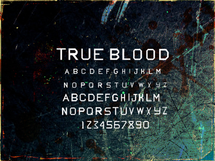 True Blood Font poster