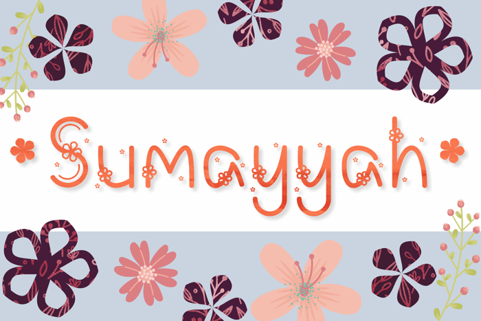 Sumayyah Font poster