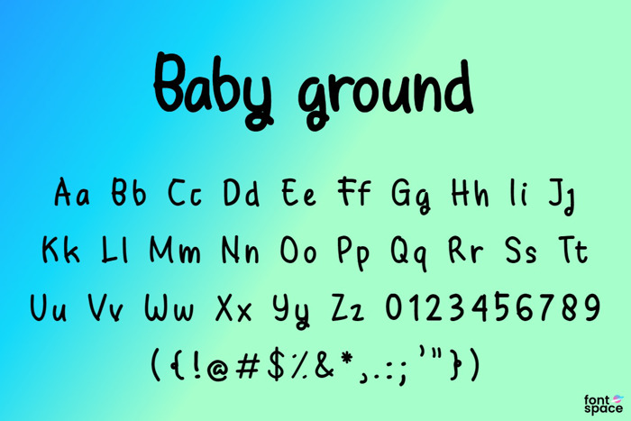 Baby Ground Font poster