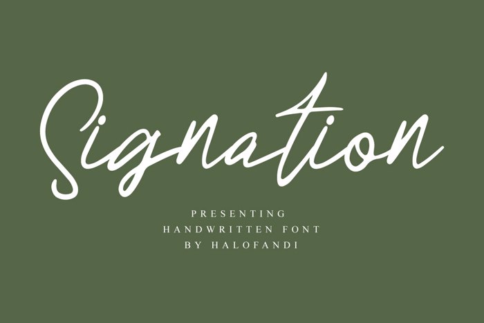 Signation Font poster