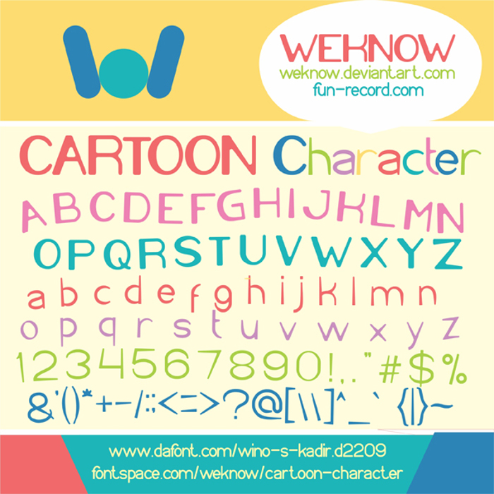 Cartoon Character Font poster