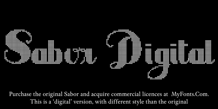 Sabor Digital Font poster