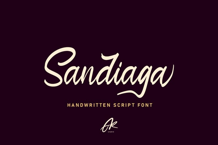 Sandiaga Font poster