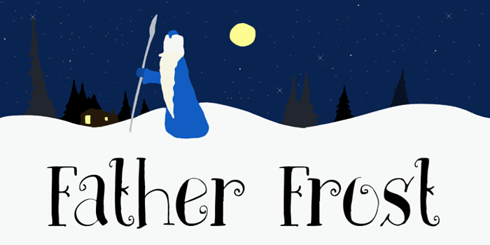 DK Father Frost Font poster