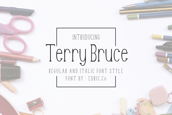 Terry Bruce Font poster