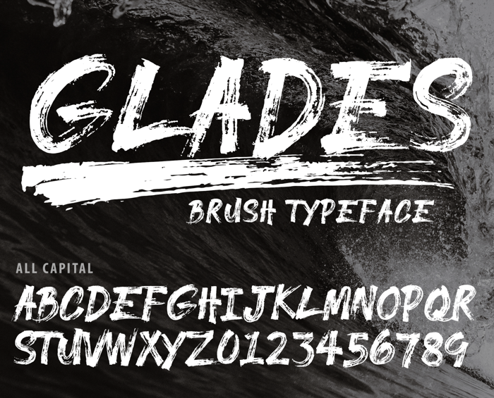 GLADES DEMO Font poster