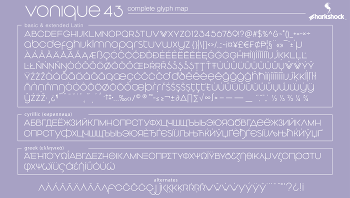 Vonique 43 Font poster