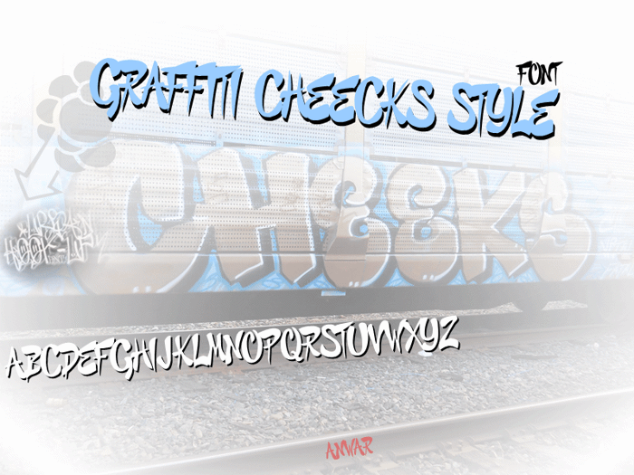 GRAFFITI CHEECKS STYLE - URBAN Font poster