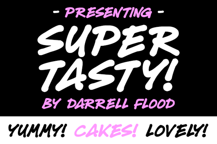 Super Tasty Font poster
