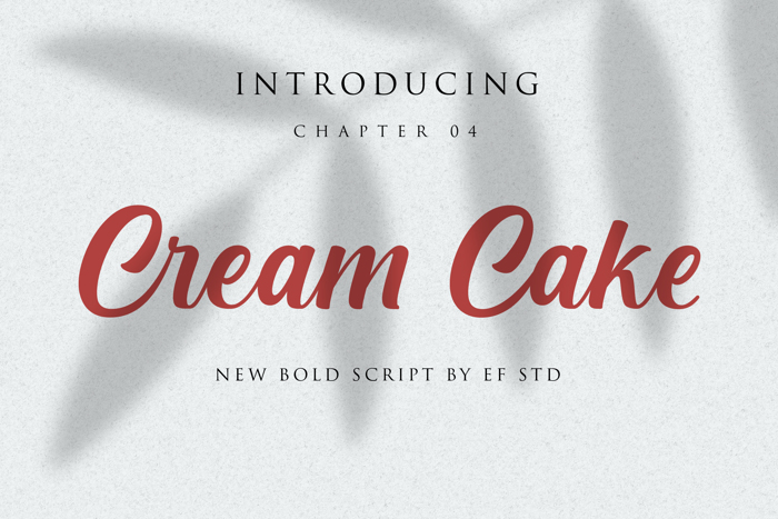 Cream Cake | New Bold Script Font poster