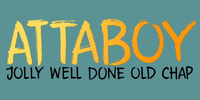 DK Attaboy Font poster