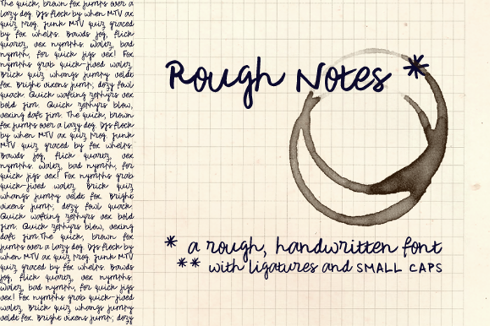 Rough Notes Sample Font poster
