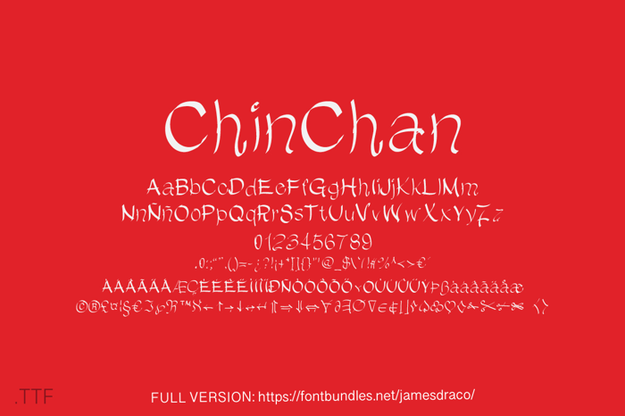 ChinChan DEMO Font poster