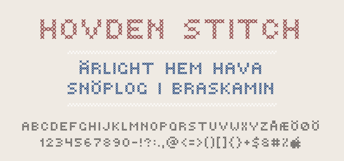 Hovden Stitch Font poster