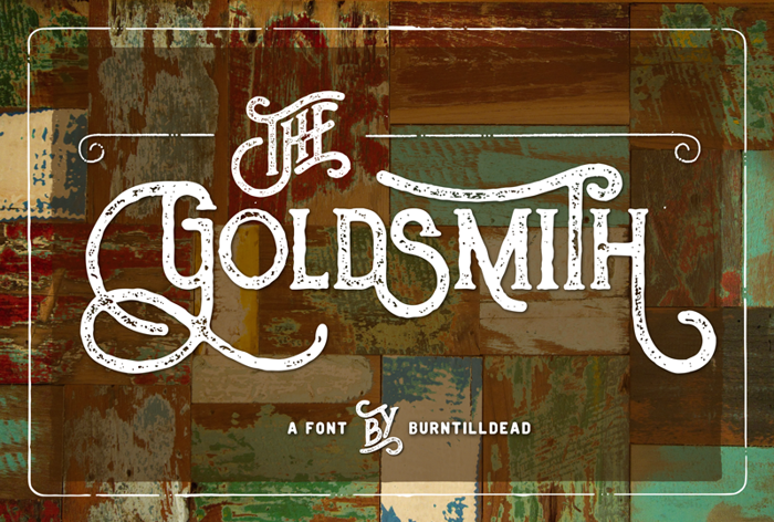The Goldsmith Vintage Font poster