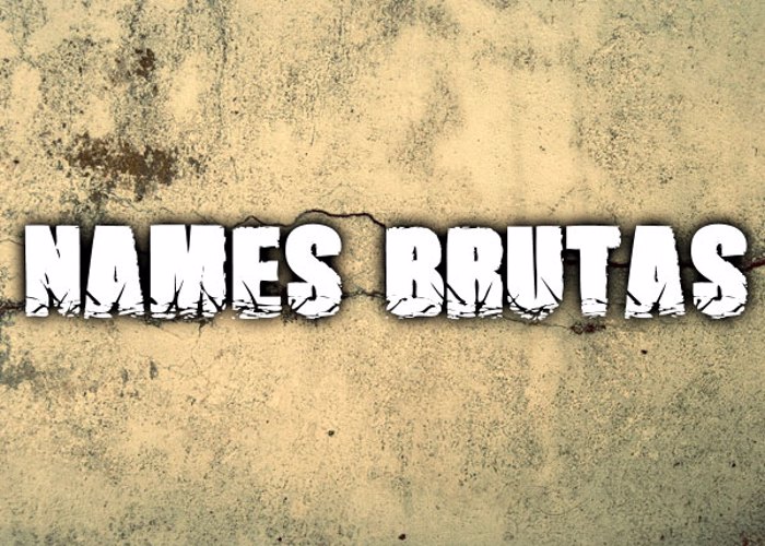 Names Brutas Font poster