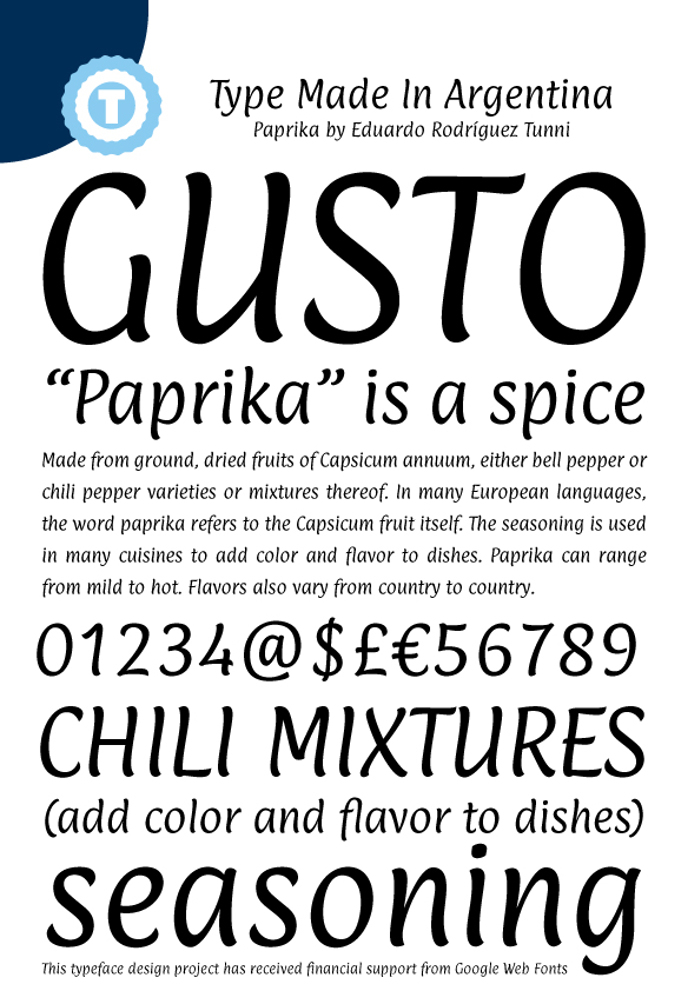 Paprika Font poster