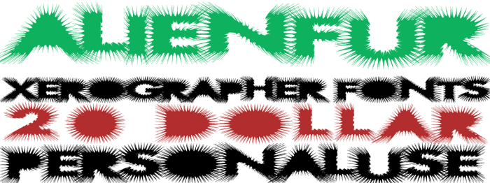 AlienFur Font poster