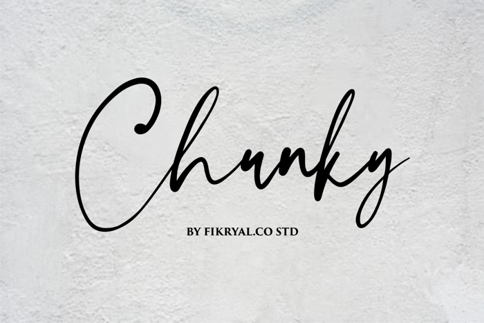 Chunky Font poster