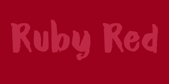 DK Ruby Red Font poster