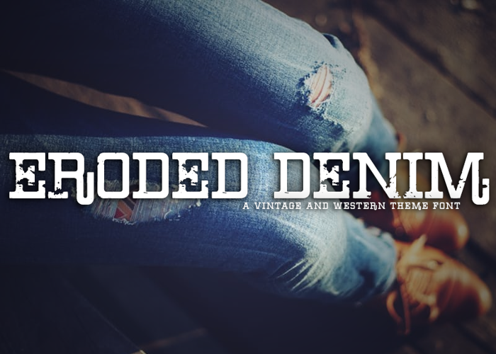 Eroded Denim Font