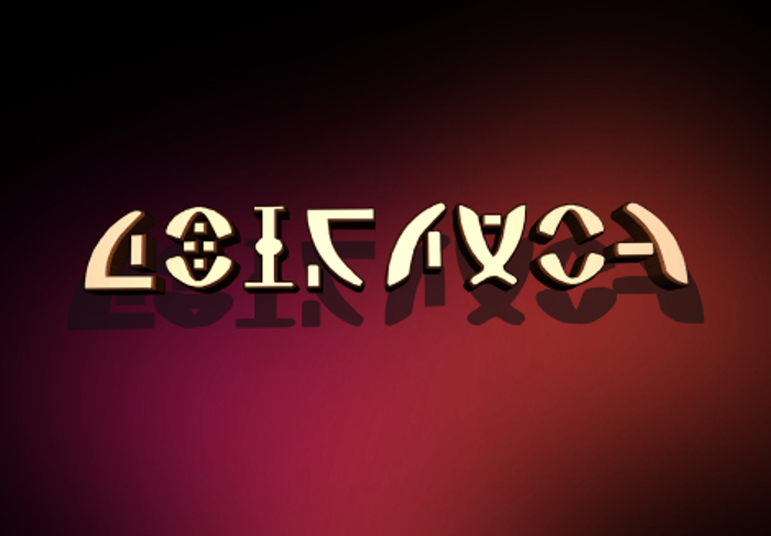 Zeta Reticuli Font poster