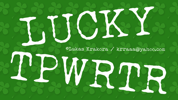 LUCKY TYPEWRITER Font poster