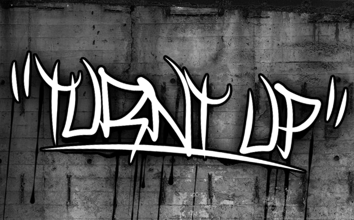 Turnt Up Font poster