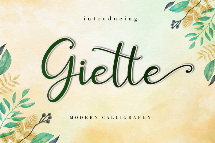Giette Font poster