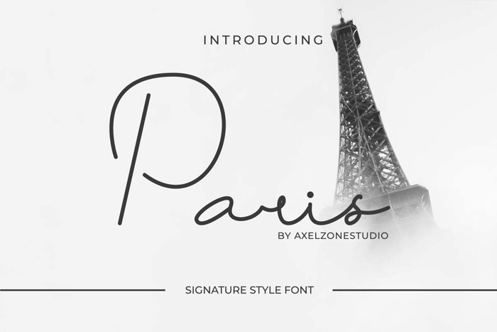 Paris Font poster