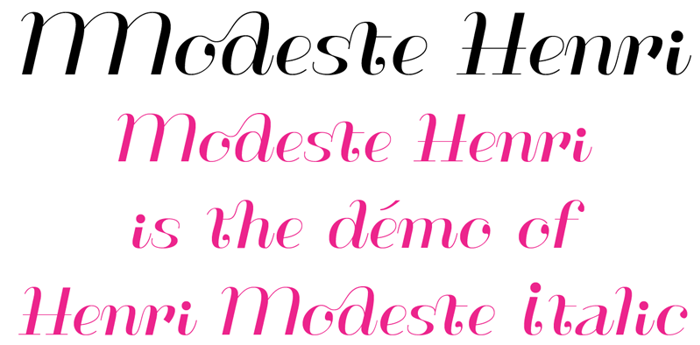 ModesteHenri Font poster