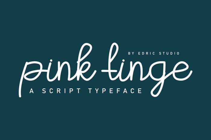 Pink Tinge Font poster