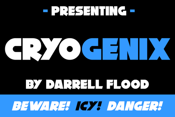 Cryogenix Font poster