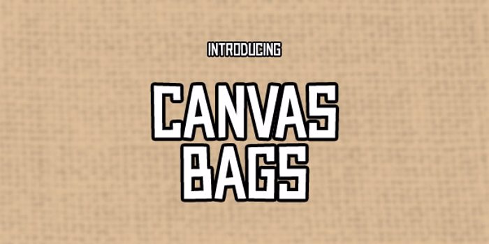 Canvas Bags Font poster