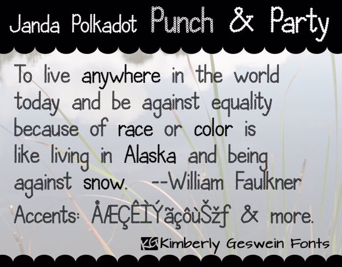 Janda Polkadot Punch Font poster