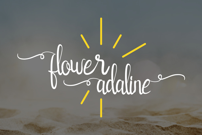 Flower Adaline Font poster