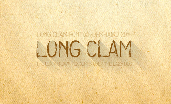 Long Clam Font poster