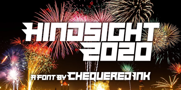 Hindsight 2020 Font poster
