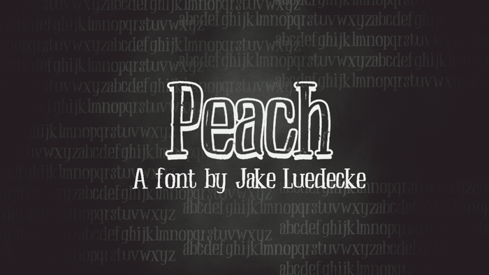 Peach Font poster