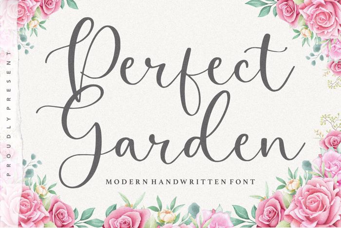 Perfect Garden Font poster